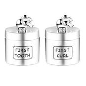 Newbridge Silver Elephant Tooth &amp; Curl Set - Engravable