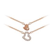 Tipperary Crystal Rose Gold Double Heart Pendant image