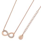 Tipperary Crystal Part Stone Set Infinity Pendant Rose Gold image