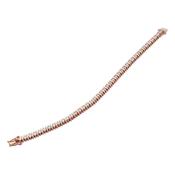 Tipperary Crystal Round Pillar Tennis Bracelet - Rose Gold image