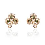 Tipperary Crystal Maureen O'Hara Rose Gold Shamrock Earrings image
