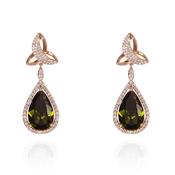 Tipperary Crystal Maureen O'Hara Rose Gold Trinity Knot Earrings image