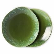 Green Speckled Dinner Plates (set of 2) image