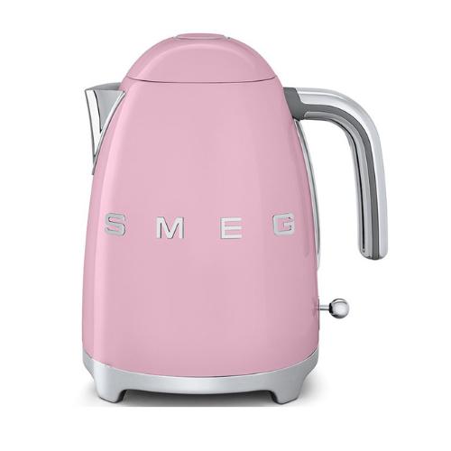 Smeg Retro Kettle Pink 1.7 Litre Stainless Steel Handle Logo