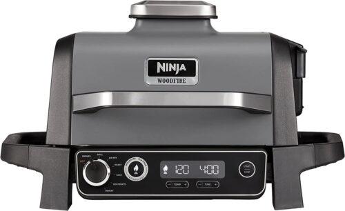 Ninja Woodfire Electric BBQ Grill & Smoker with Air Fry, Grill, Smoker, Woodfire Technology
