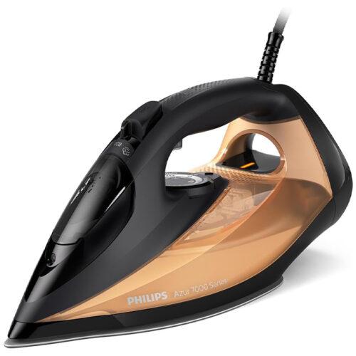 Philips 7000 Series Steam Iron Black/Gold - Steam Glide Elite soleplate, Quick Calc Release, Vertical steam function, Automatic shut-off