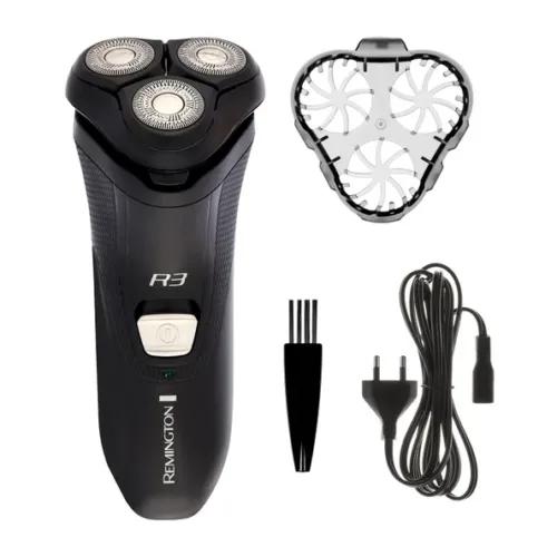 Remington R3 Rotary Shaver with Dual Track Blades, Pop-up Trimmer, Flexing Blades, Pivoting Neck, Corded Usage