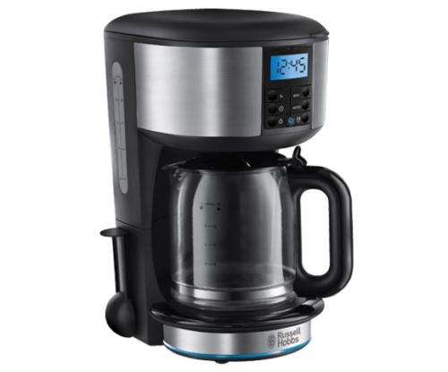 Russell Hobbs Buckingham Coffee Maker Stainless Steel 1.25L Digital Display Glass Carafe