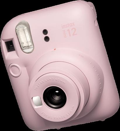 Fujifilm Instax Mini 12 Pastel Blue Instant Camera with Selfie Mirror, Flash, Lens & Viewfinder