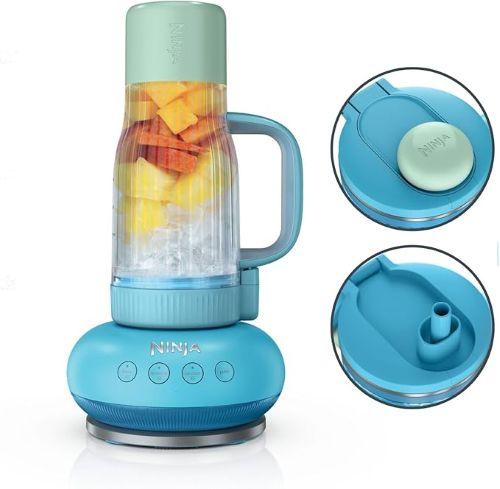 Ninja BlendBOSS Tumbler Blender Blue Raspberry DB351UKBL - Blender, Blue, Fruit, Ninja