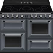 Smeg 110cm Victoria Traditional 4 Cavity Cooker with Induction Hob | Slate Grey | TR4110IGR2 image