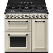 Smeg 90cm Dual Fuel Range Cooker | Cream | TR93P image