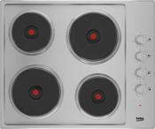 Beko 60cm Solid Plate Hob HIBE64101 Stainless Steel image