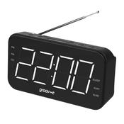 Groove Curve Rechargeable Alarm Clock Radio Black GV-CR02-BK image