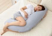 Momcozy J Shaped Maternity Body Pillow - Grey