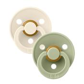 BIBS Pacifier Colour 2 Pack Latex Size 1 Ivory/Sage
