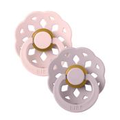BIBS Pacifier Boheme 2 Pack Latex Size 2 Blossom/Dusky Lilac