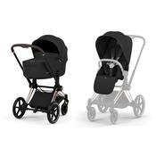 Cybex Priam Comfort Rosegold incl. Foldable Carry Cot Sepia Black/black image