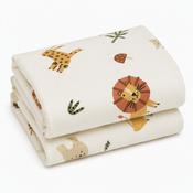 Cuddle Collection Two Pack Cot Bed Fitted Sheets Savannah Dreams 70x140cm image