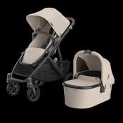 Uppababy Vista V3 Stroller Ada - Sandstone Melange - Carbon Frame/Chestnut Leather image