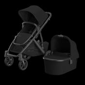 Uppababy Vista V3 Stroller - James - Black - Carbon Frame/Black Leather image
