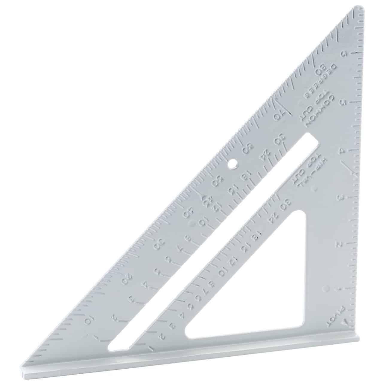 Draper Quick Square Silver 180mm Roofing Square with Measurements and Rafter Angles