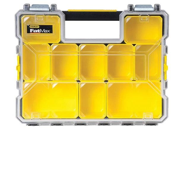 Stanley FatMax Deep Professional Tool Organiser with Transparent Lid, Metal Latches