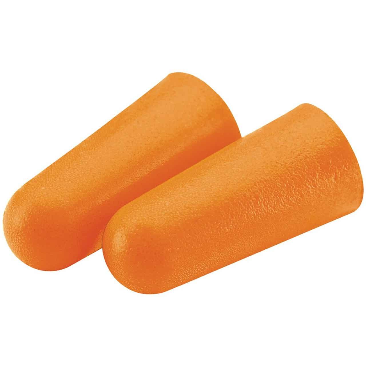 Draper Ear Plugs Foam 20pc SNR 33dB EN352-2 Orange Tapered design