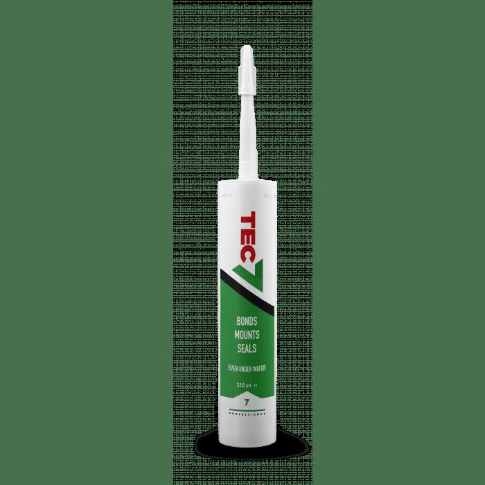 TEC 7 White Silicone Glue Mount Sealant | Bonds Mounts Seals Waterproof UV Resistant