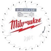 Milwaukee 4932471311 TCT Saw Blade 165mm x 5/8”bore x 1.6mm 24teeth image