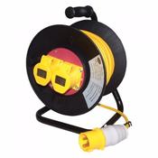 Tala 0703007 Yellow Cable Extension Reel 2x16 amp 110volt 25M 2.5sq image
