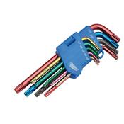 Draper Security Torx key set T10-T50 Mixed Colours 24122
