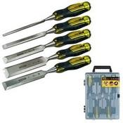 Stanley STA216269 Chisel Set Splitproof Bevel Edge Wood 5pc