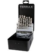 Terrax A214215 HSS Engineers Drill Bits Set 1-13mm in metal case 25pc