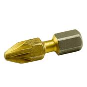 1/4inch 2 x 25 Pozi Tin Coated Screwdriver Bits Torsion Witt 28446 image