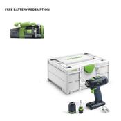 Festool 576448 Cordless Drill 18V Body Only in Systainer T 18+3