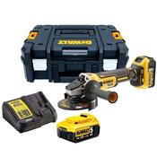 DeWALT DCG405P2-GB Angle Grinder Brushless 18volt 2 x 5.0Ah Batteries, Charger &amp; Case image