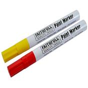 Faithfull FAIPMYELRED Pack (2) Paint Markers Red and Yellow image