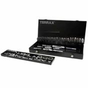 Terrax A245040 54pce Set 3-20mm Sets 3 Hand Taps &amp; Dies in case image