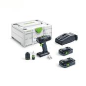 Festool 576447 18volt Cordless Drill, 2 chucks, 2 x 4amp batteries image