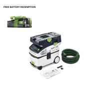 Festool 18v CTLC Midi Dust Extractor 15litre Wet &amp; Dry 577066 L Class