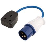Draper 17573 16A-13A Fly Lead Converter from 16A plug to 13A socket