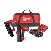 Milwaukee M18FPP2BE-522B 18v 1st and 2nd Fix Nails guns in bag with batteries