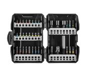 Topex 56H560 36pce Impact Screwdriver Bit Set incl Phillips, Pozi, Torx, Nutrunners &amp; Socket adaptors 1/2" &amp; 1/4"