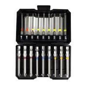 Topex 56H606 18pce 75mm Long Screwdriver Bits set, Flat, Phillips, Pozi, Torx, Allen head