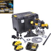 Dewalt  DCW620H2-GB 18volt Cordless Router 1/2inch c/w 2 x 5amp Batteries Powerstack in case