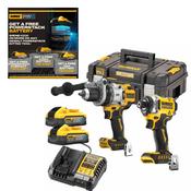 Dewalt DCK2200H2T-GB 18volt H.Duty Drill (DCD1007) &amp; Impact Driver (DCF860) c/w 2 x 5amp powerstack batteries