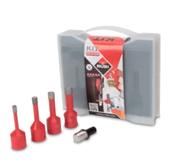 Rubi 51939 5pce Dry Diamond Drill Bit Kit 6,8,10,12mm for drill and angle grinders (wax filled coolant) Porcelain Tiles image