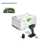 Festool 577287 TXS18 18volt Cordless Drill Screwdriver Body only in case