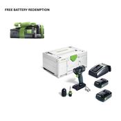 Festool 577332 TXS18 18volt Cordless Cordless Drill Screwdriver c/w 2 x3amp batteries &amp; charger in case